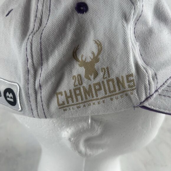 SkyHigh Milwaukee Bucks NBA Basketball Hat Cap 2021 Champions #24 Connaughton - Picture 7 of 10
